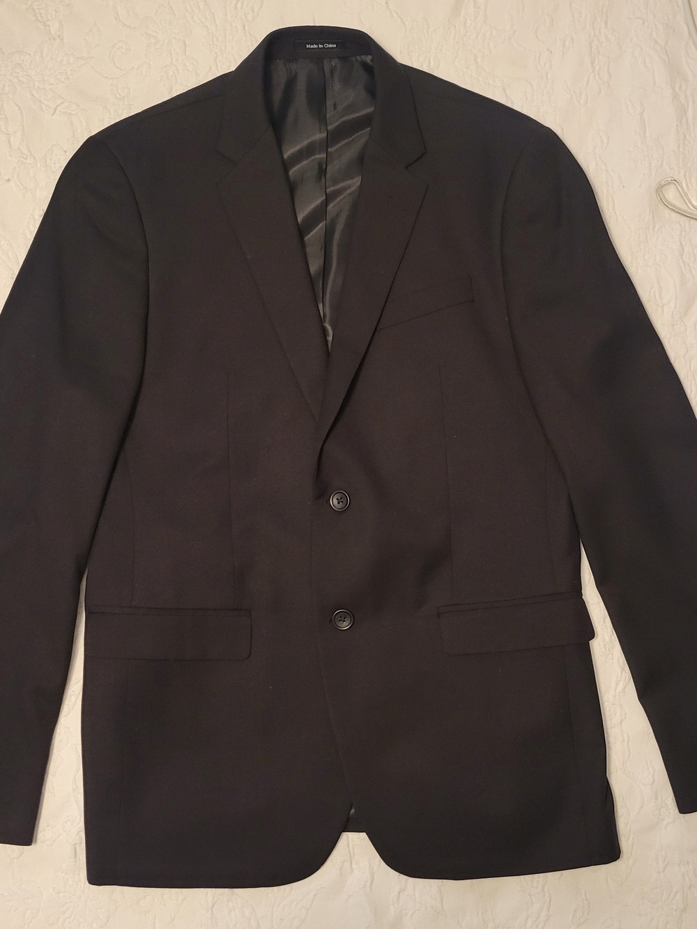 Egara Men's Black Two-Button Suit Jacket